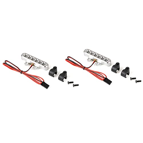 Uhidka 2X für Baja CNC LED Rücklicht Rücklicht Heck Leuchte für 1/5 ROVAN KM Baja 5B RC Auto Upgrade Teile,Silber von Uhidka