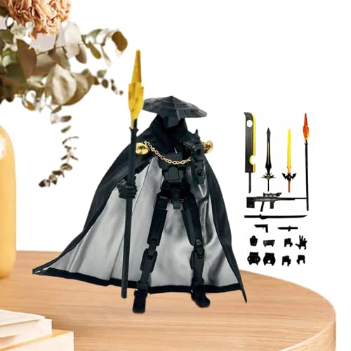 Uhngw 3D-gedrucktes Actionfiguren-Set, 3D-gedruckte Figur,Zappelspielzeug für Kinder | Flexibles Actionfiguren-Set, bewegliches Actionfiguren-Spielzeug mit Mehreren Gelenken, mechanische Figurenpuppe von Uhngw