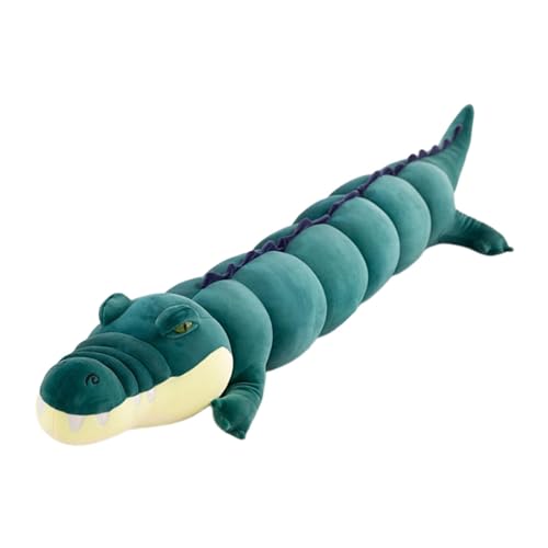 Uhngw Alligator Toys Kissen,Alligator Plüschtier - Krokodilplüsch Superweiche Kuschelpuppen,Stofftier-Krokodil-Plüschtier-Kissen, entzückende Alligatortiere, gefüllte Kuschelpuppen von Uhngw