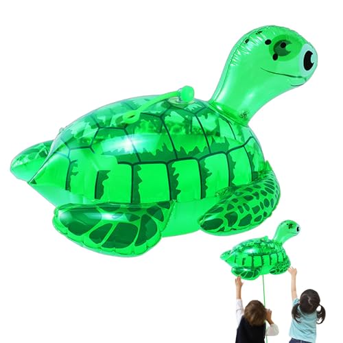 Uhngw Aufblasbarer Frosch, Froschspielzeug - Aufblasbarer großer leuchtender Schildkröten-Krötenballon - Cartoon-Dschungel-Tierspielzeug, lustige Kinder-Partygeschenke, Frosch-Partydekorationen von Uhngw