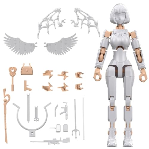 Uhngw Bewegliche Actionfigur, voll bewegliche Actionfigur,Bewegliches Figurenmodell-Bausteinset für Kinder - Kreatives Actionfiguren-Set, Actionfiguren-Spielzeug für, Mädchen, Kinder von Uhngw