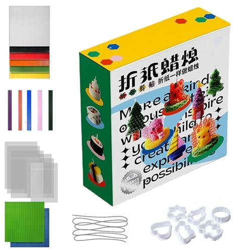 Uhngw Biegbares Wachs-Set für Kinder, biegbares Wachsspielzeug - Kreatives Kunstpapier-Faltwachs-Bastelset,Verbessern Sie die Hand-Auge-Koordination. Wachsform-Bildhauerspielzeug für Klassenzimmer und von Uhngw