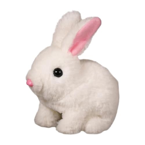 Uhngw Bunny Toy, Hasenspielzeug für Kinder - Schütteln von Ohren Bunny Plüschspielzeug - Leuchten Sie interaktive elektronische Kaninchen -Wanderpuppe mit Geräuschen für Enkelkinder Klassenzimmer von Uhngw