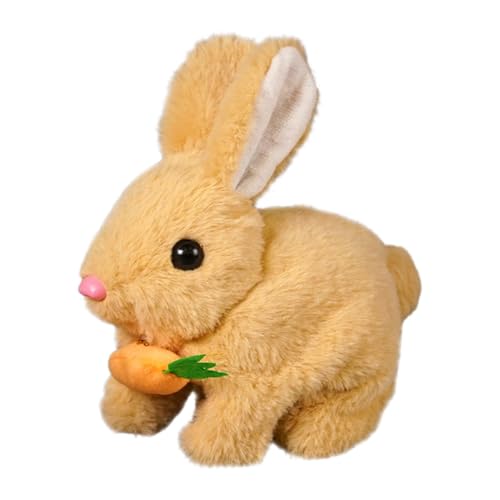 Uhngw Bunny Toys für Mädchen, Leuchten Hasenspielzeug,Schütteln von Ohren Bunny Plüschspielzeug - Leuchten Sie interaktive elektronische Kaninchen -Wanderpuppe mit Geräuschen für Enkelkinder von Uhngw