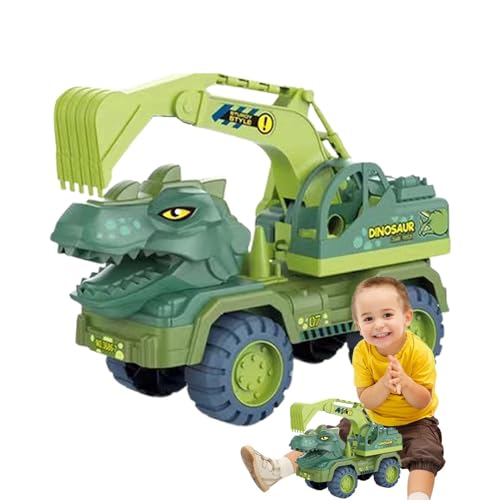 Uhngw Dinosaurier-LKW-Spielzeug,Dinosaurier-Transporter-LKW | Fahrzeug-Dinosaurier-Technik-Transportspielzeug,Tiertransporter-LKW-Transportspielzeug für und Kleinkinder von Uhngw