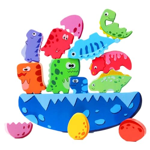 Uhngw Dinosaurier-Stapelblöcke, Dinosaurier-Balance-Stapelspiel | -Dinosaurier-Balance-Spielzeug für Kinder - Vorschul-Tier-Balance-Spiel, frühes Lernspielzeug für Kinder, Mädchen von Uhngw