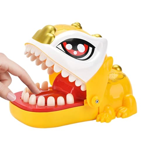 Uhngw Fingerbeißspielzeug, Zahnspielzeugspiel - Löwenförmiges Zahnspielzeug,Tricky Pressing Teeth, Trick Toys Toys Open Mouth, Fun Educational Toy Boys Girls von Uhngw