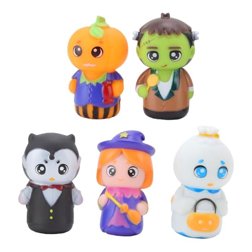 Uhngw Fingerpuppen für Kinder Halloween,Fingerpuppen mit Cartoon-Tier - Kinder-Cartoon-niedliches Fingerpuppen-Set - Interaktive Spielzeugpuppen, wunderbare 5X-Puppen für Halloween-Partygeschenke, von Uhngw