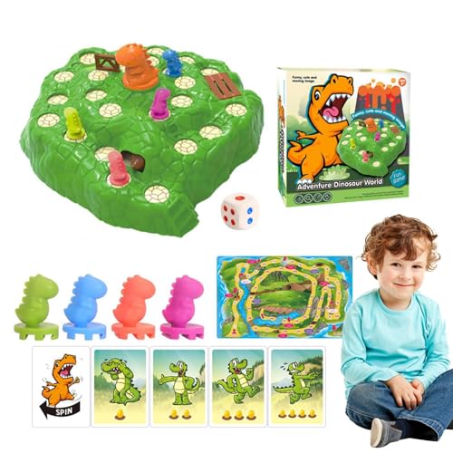 Uhngw Fröhliches Dinosaurierspiel, Dinosaurier-Partyspiele,Lustiges interaktives Tisch-Brettspiel-Spielzeug - Aktivitätsspielzeug für die frühe Entwicklung für Kinder im Kindergarten, Klassische von Uhngw