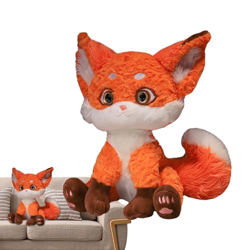 Uhngw Fuchs Stofftier, Schneefuchs Plüschtier,Süßes Fuchs-Plüschtier - Weiches Stofftier, niedliches Plüschtier, Fuchs-Puppenkissen für Sofa, Kinderzimmer-Dekoration von Uhngw