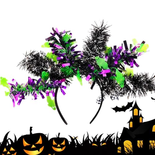 Uhngw Halloween- -Stirnbänder, Geister-Stirnbänder für Frauen | Bunte Wollstreifen Halloween Kostüm Stirnbänder,Partygeschenke, Halloween-Accessoires für Erwachsene, Cosplay-Anziehsachen von Uhngw