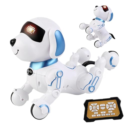 Uhngw Intelligenter Laufroboter-Hund, interaktives Roboter-Hundespielzeug, Elektrischer Roboterhund für Kinder, Lernroboter mit glatten Oberflächen für akademische Leistungen, Geburtstag, Weihnachten von Uhngw