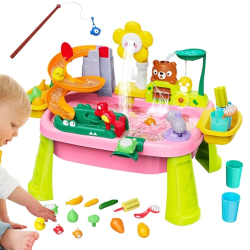 Uhngw Kinder Wasserspiel Tisch, Outdoor Wasser Und Sand Tisch Spielzeug, Spaßiger spaß für Kleinkinder Mädchen im Garten Park Spielplatz Draußen Uhngw Kinder Wasserspiel Tisch, Outdoor Wasser Und Sand Tisch Spielzeug, Spaßiger spaß für Kleinkinder Mädchen im Garten Park Spielplatz Draußen von Uhngw