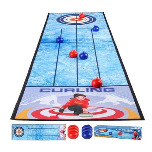 Uhngw Kinderbrettspiel,Brettspiel für Kinder | Denksportspiel mit 6 Bällen - 39,3 x 11,4 Zoll große Matte, interaktives Lernstrategiespiel für Zuhause und unterwegs von Uhngw