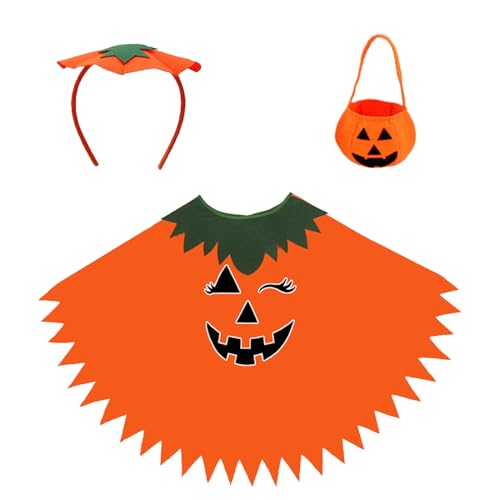 Uhngw Kürbis Poncho, Erwachsene Verkleidung Kostüme, Halloween Kostüm Für Bühnenauftritte Karneval Maskenbälle Gruselhaus Leuchtet Im Dunkeln Umhang Uhngw Kürbis Poncho, Erwachsene Verkleidung Kostüme, Halloween Kostüm Für Bühnenauftritte Karneval Maskenbälle Gruselhaus Leuchtet Im Dunkeln Umhang von Uhngw