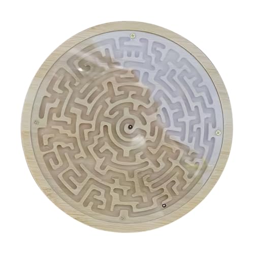 Uhngw Labyrinth Spiel - Holz Labyrinth Bretter Für Kinder | Mit 2 Metall Kugeln Runde Brett Für Reisen Partys Klassenraum Familie Jugendliche Kinder Erwachsene Uhngw Labyrinth Spiel - Holz Labyrinth Bretter Für Kinder | Mit 2 Metall Kugeln Runde Brett Für Reisen Partys Klassenraum Familie Jugendliche Kinder Erwachsene von Uhngw