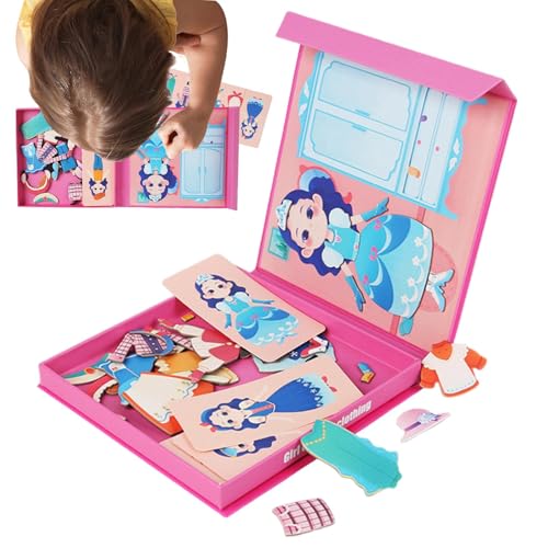 Uhngw Magnetpuzzlespielzeug, Magnetpuzzle - Hölzerne magnetische Puzzle -Reise -Reisempfänger -Aufkleber,Pädagogisches Lernspiel Matching Puzzle Board für Vorschulklassenzimmer von Uhngw