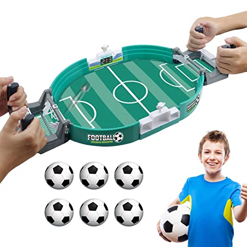 Uhngw -Tischfußballspiel, interaktives Tischfußballspiel, Fußballspiele für Kinder, Tischfußball-Fußball für Kinder, doppeltes Fußballfeldspielzeug, Eltern-Kind von Uhngw