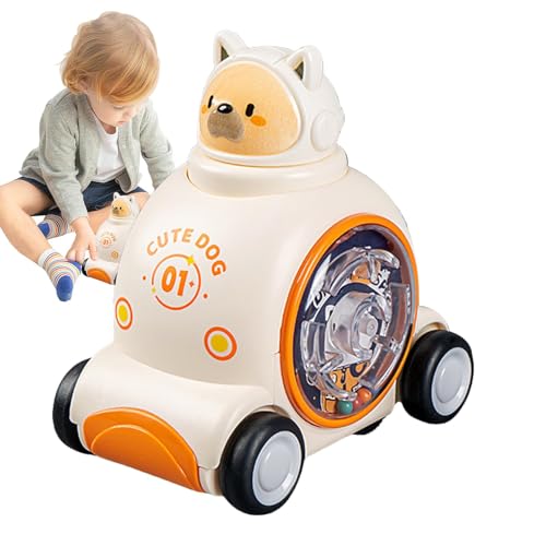 Uhngw Press and Go Car, Spielzeugauto für Kleinkinder,Space Car Animal Press and Go Spielzeug | Push-and-Go-Auto, Lern- und Bildungsspielzeug, Reibungsauto für Kleinkinder, interaktives von Uhngw