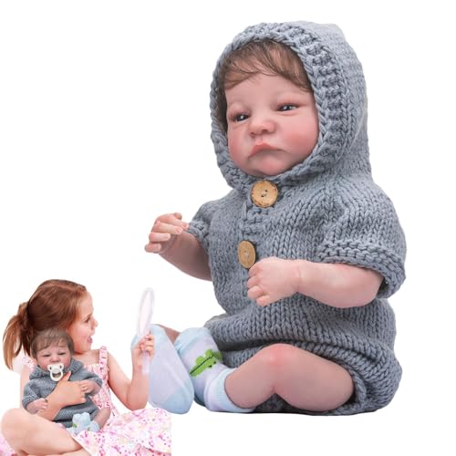 Uhngw Realistische Silikonpuppen,Realistische Puppen Mädchen,Süße handgefertigte 19-Zoll-Rebornpuppen mit weichem Körper - Kreative Reale bewegliche realistische Puppen, süßes wiedergeborenes von Uhngw