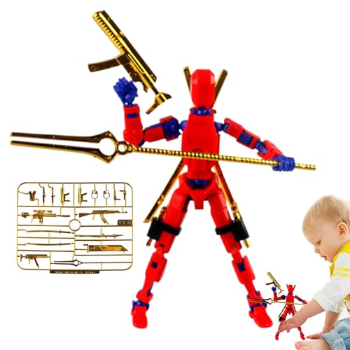 Uhngw Roboter-Actionfigur, Bausteine-Figur, Magnetisches Bausatz-Spielzeug für, Mehrgelenkiges, bewegliches, lustiges Actionfiguren-Set, geeignet für Schlafzimmer, Wohnzimmer von Uhngw