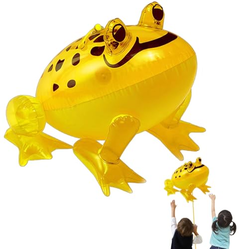 Uhngw Schildkrötenspielzeug, aufblasbarer Frosch | Großer springender, leuchtender Schildkröten-Krötenballon,Cartoon-Tier-Ornament, lustige Partygeschenke für Kinder, Dschungel-Tierspielzeug, von Uhngw