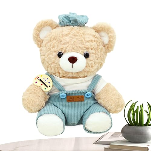 Uhngw Tierplüschspielzeug, ausgestopfte Bärenpuppe - Cartoon ausgestopftes Tier - Brown Bear Plushies Puppe, lustige Heimdekoration für Wohnzimmer, Schlafzimmer, Arbeitszimmer von Uhngw