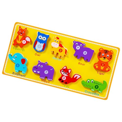 Uhngw Tränenpuzzle, Tränen und Rätselspiel - Vorschule Toys Girls Matching Puzzle Animal Puzzle | Buntes Frühes Lernen, Form Sortierer für die Kindergärtenschule, Schlafzimmerspaß von Uhngw