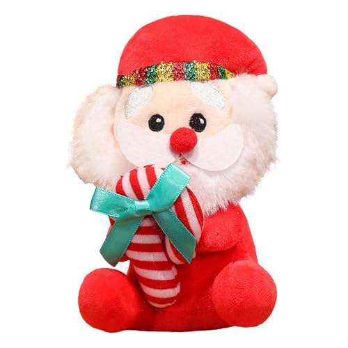 Uhngw Weihnachtskuscheltiere für Kinder,Rentier Weihnachtskuscheltiere - Weihnachtsplüschpuppendekoration mit Saugnapf,Weihnachtsplüschpuppe, Weihnachtsplüschkissen, für Kamine, Stapeltabletts von Uhngw