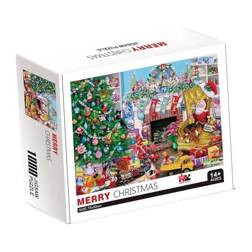 Uhngw Weihnachtspuzzle, Countdown bis Weihnachten jeden Tag im Dezember – jeden Tag im Dezember, 24-Tage-Kalender-Puzzle, Winterferien-Puzzle für Familienspaß von Uhngw