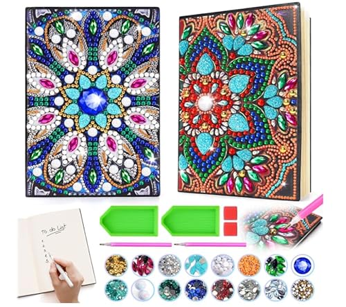 Diamond Painting A5 Notizbuch,Bastelset Kinder,DIY Diamond Pasted Painting Notebook Kits,DIY Diamond Pasted Painting Notebook Kits,Strass Diamant Malerei Notizbuch, 6-12 Jahre Diamant Painting von UieaMsio