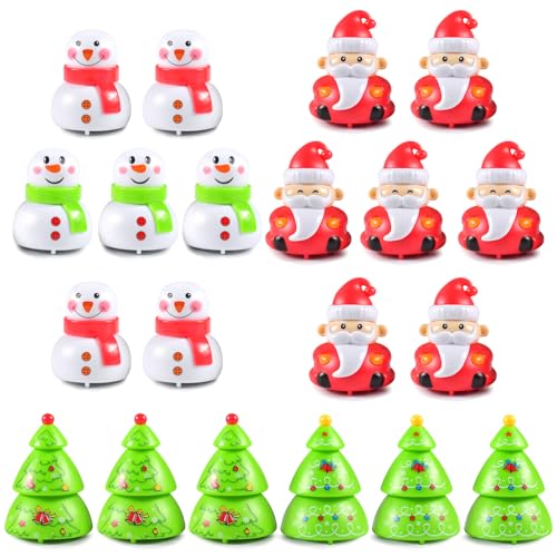 UieaMsio Aufziehspielzeug Weihnachten, 20 Stück Kinder Aufziehspielzeug Rentier Weihnachtsbaum Schneemann Weihnachtsmann Aufziehfigur Weihnachten Deko Figuren Geschenk für Mädchen Junge von UieaMsio