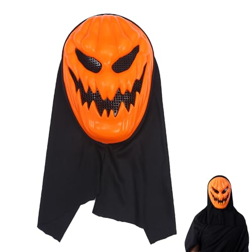 UieaMsio Halloween Kürbismaske aus PVC, Halloween-Kürbismaske, Leichtes und Atmungsaktives, für Halloween, Karneval, Kostüm, Maskerade, Party, Rollenspiel, für Kinder, Männer, Frauen von UieaMsio