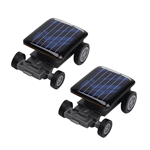 Uikdjgu 2X Hohe Qualitaet Kleinste Mini Auto Solar Power Spielzeug Auto Educational Gadget Kinder Kinderspielzeug Heisser Solar Power Toy Schwarz von Uikdjgu