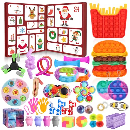 Adventskalender Kinder Mit 24 Pcs Fidget Toys Adventskalender 24 Tage Weihnachts Countdown Kalender Von Sensorik Überraschungen Party Spielzeug Geeignet für 3-12 Jahre alt Kinder Jungen Mädchen Adventskalender Kinder Mit 24 Pcs Fidget Toys Adventskalender 24 Tage Weihnachts Countdown Kalender Von Sensorik Überraschungen Party Spielzeug Geeignet für 3-12 Jahre alt Kinder Jungen Mädchen von Uiseba