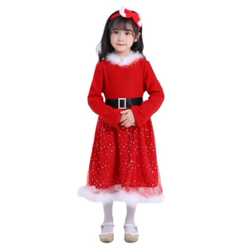 Santa Claus Costume Kids Girls Santa Suit Christmas Santa Dress Up Costume Accessories Party Cosplay Props von Uitndvyte