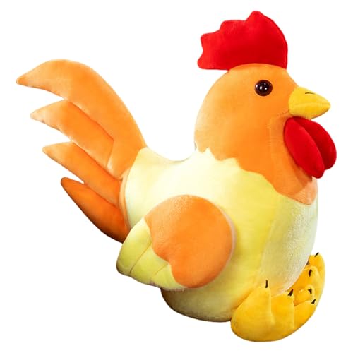 Huhn-Plüsch,Kuscheltier Hahn Plüsch Spielzeug Plüschtier für Kinder und Baby – Flauschiger Stofftier zum Spielen, Geschenk & Kuscheln (40cm,Gelbes Huhn) von Uixxducc