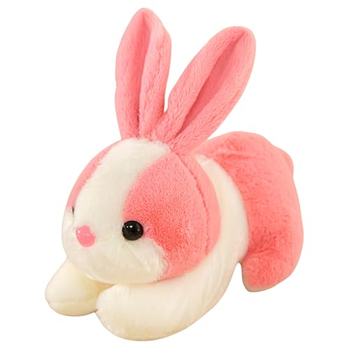 Ostern Hase Plüschtier, Kaninchen Kuscheltier Plüschhase Stofftier Weich Kaninchen Spielzeug, Ostern Geburtstag Geschenk für Kinder Jungen Mädchen (25cm,Rosa) von Uixxducc