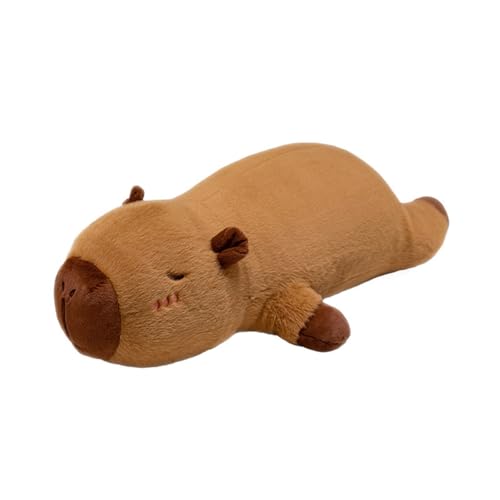 Uixxducc Capybara Plüschtier, Capybara Kuscheltier, Capybara Kuscheltier Kissen, Niedliche Capybara Plüschkissen, Super Weiche Gefüllte Capybara Stofftier Plüsch (50cm) von Uixxducc