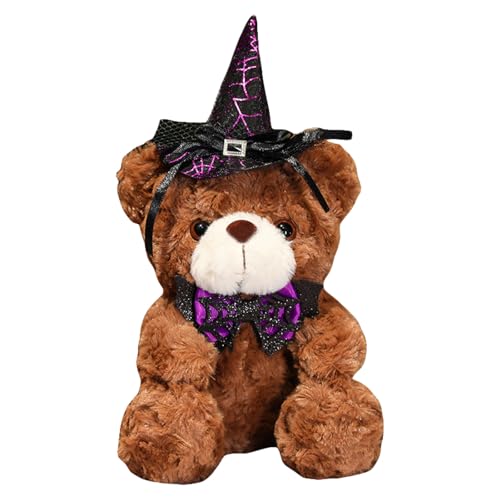 Uixxducc Halloween Teddybär Kuscheltier, Teddybär Plüschtier Kuscheltiere, Teddy Bären Klein Braunbär Süße Stofftier Spielzeug, Geschenke für Kinder Mädchen Jungen (Tiefbrauner Bär - Lila Hut,28cm) Uixxducc Halloween Teddybär Kuscheltier, Teddybär Plüschtier Kuscheltiere, Teddy Bären Klein Braunbär Süße Stofftier Spielzeug, Geschenke für Kinder Mädchen Jungen (Tiefbrauner Bär - Lila Hut,28cm) von Uixxducc