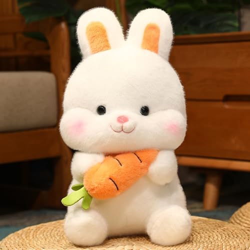 Uixxducc Hase Kuscheltier Süße Hase Plüschtier Stofftier, Weiches Hase mit Karotte Plüsch Spielzeug Plüschpuppen Weich Kissen Geschenk für Kinder/Erwachsene (38cm) von Uixxducc