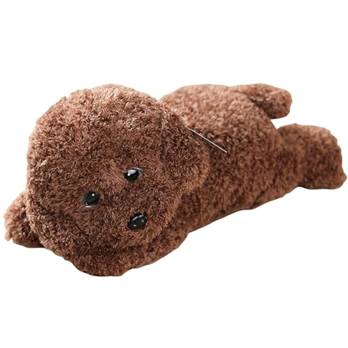 Uixxducc Hund Kuscheltier Plüschhund mit Schalldämpfer Stofftier Kawaii plüschtier Plüsch Puppe Spielzeug Geburtstag Geschenke für Jungen und Mädchen (25cm,Kaffee) von Uixxducc