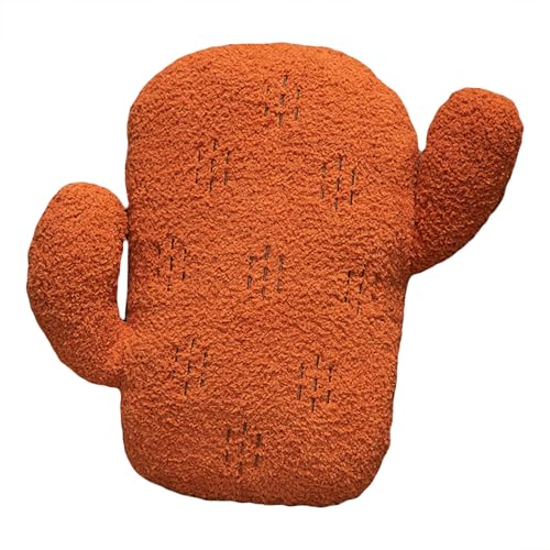 Kaktus-Kissen, Kaktus-Plüschkissen, Kaktus Puppe, Plüsch Kaktus Gefüllte Puppe Spielzeug,für Büro, Bett, Sofa, Autositz Heimzimmerdekoration (30cm,Orange) von Uixxducc