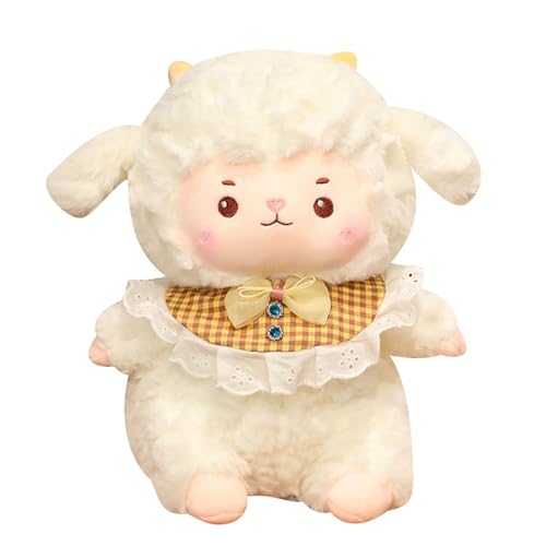 Uixxducc Kawaii Kuscheltier Schaf Plüschtier Plüsch Spielzeug Kinder Wurfkissen Dekokissen Stofftier Geschenke (45 cm) von Uixxducc