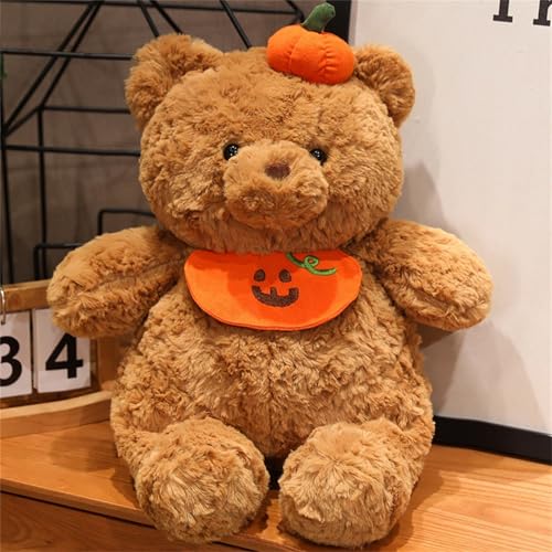 Uixxducc Kürbis Kissen Bär Plüschtiere Teddybär Kuscheltier Puppen Geburtstagsgeschenk für Jungen, Mädchen & Babys Gemütliches Schmusetier (A,45cm) von Uixxducc