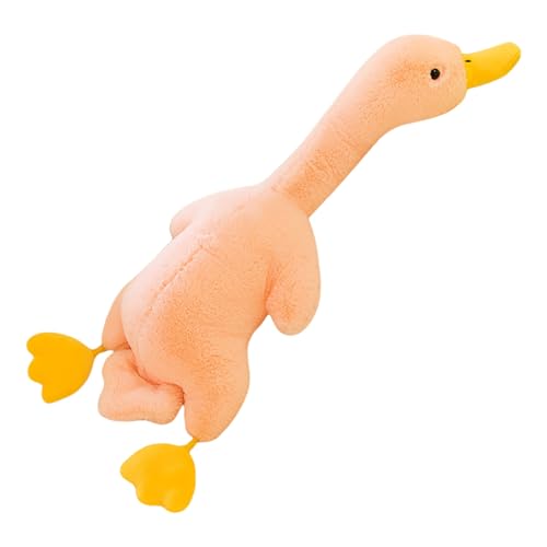 Uixxducc Kuscheltier Samt Ente Ente Plüschtier Gelb Ente Kuscheltier Plüsch Spielzeug Plüschtier für Kinder und Baby – Flauschiger Stofftier zum Spielen, Geschenk & Kuscheln (Rosa,35cm) von Uixxducc