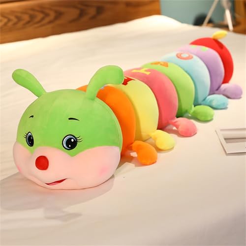 Uixxducc Kuscheltier Süßes Regenbogenraupe Kuscheltier Plüsch Raupe Stofftier Plüschtier Spielzeug Geburtstagsgeschenk (A,130cm) von Uixxducc