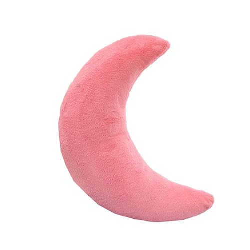 Uixxducc Mond Kuschelkissen Kinder Mondkissen, Mond Zierkissen Weiche Flauschige Mond Kissen Sofakissen, Dekokissen für Kinderzimmer Schlafzimmer Deko (Rosa,45cm) von Uixxducc