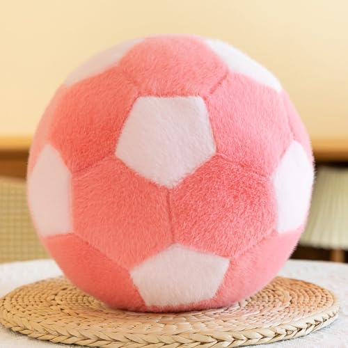 Uixxducc Plüsch Fußball Kissen, Fußball Kuscheltier Spielzeug Flauschige Ballkissen, weiche Fußball Stuhlkissen, Sport-Wurfkissen,Sport-Themenkissen für Kinderzimmer Dekoration (D,18CM) von Uixxducc