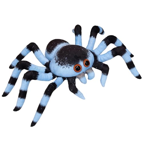 Uixxducc Plüschtier Spinne Kuscheltier Weich, Kuschelig Plüschspiders Plüsch Spielzeug Stofftier Geschenke für Geburtstag Party Prank Requisiten (30cm,Blau) von Uixxducc